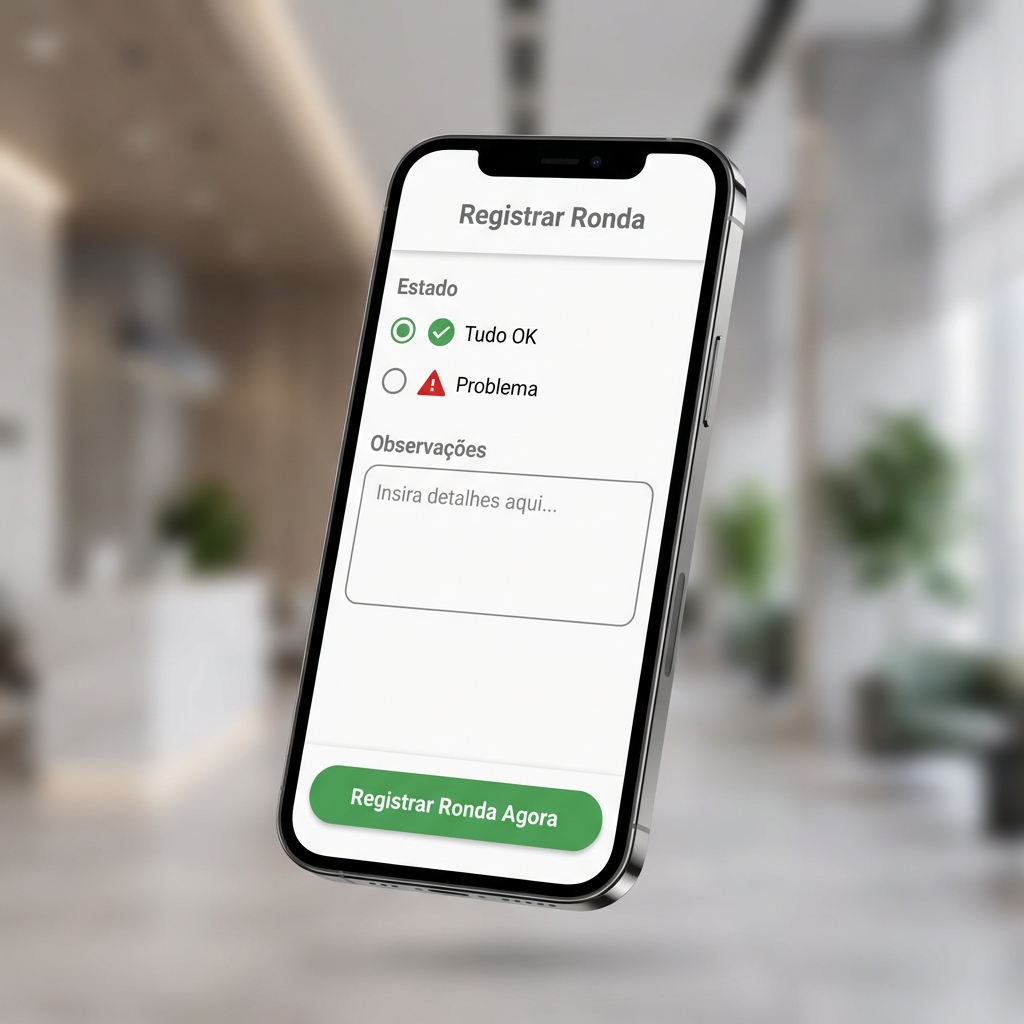 Registro de ronda em dispositivo móvel
